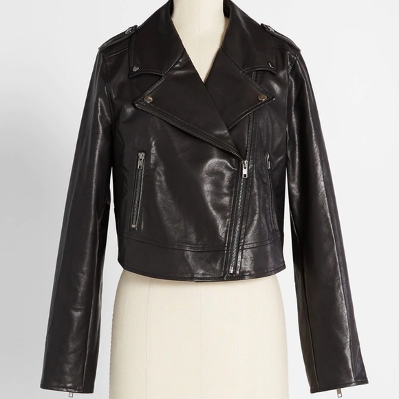ModCloth Vegan Leather Moro Jacket Size 1X NWT - Picture 2 of 8